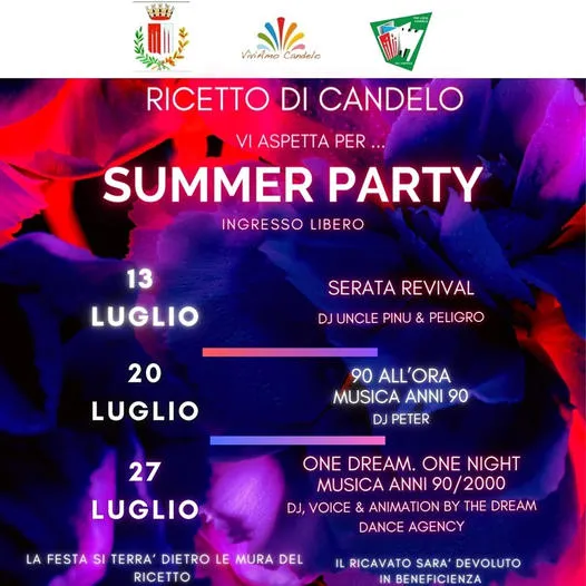 Ricetto di Candelo Summer Party nuove date